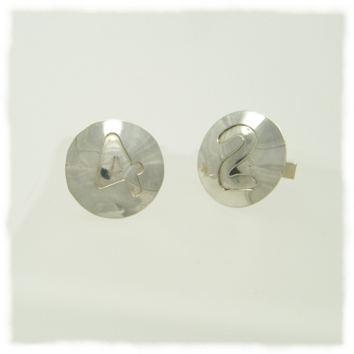 Silver 42 cufflinks